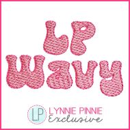 Wavy Pattern Fill Stitch Font Font DIGITAL Embroidery Machine File -- 5 sizes + Native BX Embroidery Font Scalable