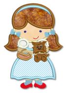 Cutie Dorothy with Toto Applique 4x4 5x7 6x10 7x11 SVG