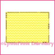 Vintage Funky Patch Rectangle Frame Applique Embroidery Design 4x4 5x7 6x10 7x11