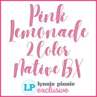 Pink Lemonade 2 Color Machine Embroidery Font – 7 Sizes + Scalable Native BX File