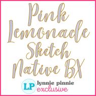 Pink Lemonade Sketch Fill (optional mylar) Machine Embroidery Font – 7 Sizes + Scalable Native BX File