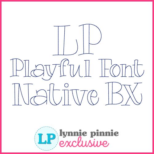 Playful 2 Color Outlined Stitch Machine Embroidery Font – 6 Sizes + Scalable Native BX File