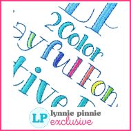 Playful 2 Color Machine Embroidery Font – 7 Sizes + Scalable Native BX File