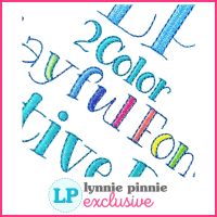 Playful 2 Color Machine Embroidery Font – 7 Sizes + Scalable Native BX File