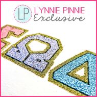 Varsity Greek Faux Chenille Stitch HTV Applique Font DIGITAL Embroidery Machine File -- 5 sizes + Native BX Embroidery Font Scalable