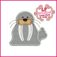 Walrus Applique Machine Embroidery Design File 4x4 5x7 6x10 7x11