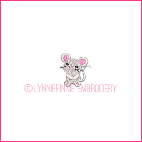 Tiny Mouse and Mouse Topper Mini Embroidery Design Files 