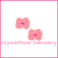 Big Bow Felt Clippie Feltie Machine Embroidery Design File 4x4