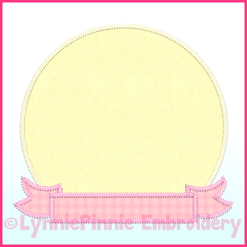 Triple Zig Zag Applique Circle Frame 2 Machine Embroidery Design File 4x4 5x7 6x10 7x11