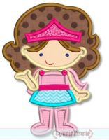 Superhero Girl 1 Applique 4x4 5x7 6x10 SVG