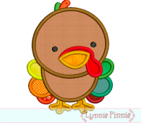Baby Turkey Applique 4x4 5x7 6x10