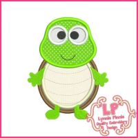 Cute Turtle Applique 4x4 5x7 6x10 SVG