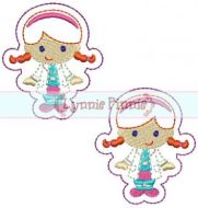 Cutie Doctor Girl Felt Clippies 4x4