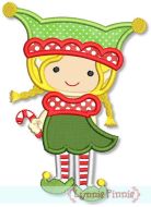 Girl Elf Applique 4x4 5x7 6x10