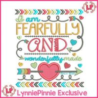 Fearfully and Wonderfully Made PSALM 139:14 Tribal Arrows Word Art Applique 4x4 5x7 6x10 7x11