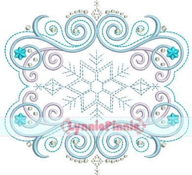 Flourish Frame 4 Embroidery Design 4x4 5x7 6x10