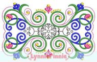 Flourish Frame 5 Embroidery Design 4x4 5x7 6x10