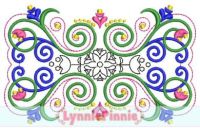 Flourish Frame 5 Embroidery Design 4x4 5x7 6x10