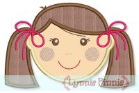 Little Faces - Girl 1 Applique 4x4 5x7 6x10