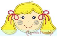 Little Faces - Girl 2 Applique 4x4 5x7 6x10