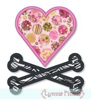 Heart & Crossbones Applique