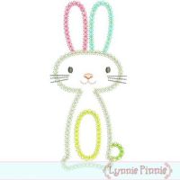 Patchwork Bunny Applique - Deco Stitch - 4x4 5x7 6x10
