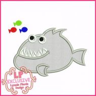 Piranha Applique 4x4 5x7 6x10