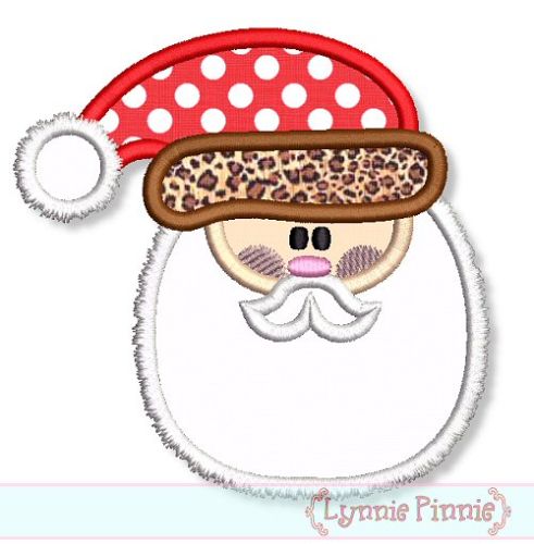 Santa Claus Applique Machine Embroidery Design File 4x4 & 5x7 6x10 7x11