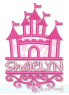 Swirly Split Castle Applique 4x4 5x7 6x10 SVG