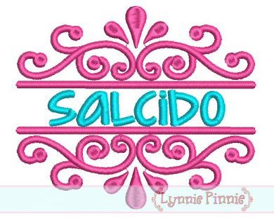 Split Swirls Embroidery Design 4x4 5x7 6x10