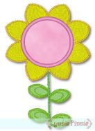 Sunflower with Applique Center 4x4 & 5x7
